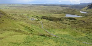 Grüne Landschaft auf der Isle of Skye