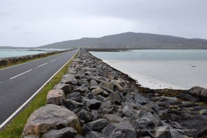 Damm auf den Uist Inseln