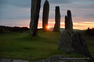 Ring of Brodgar bei Sonnenuntergang