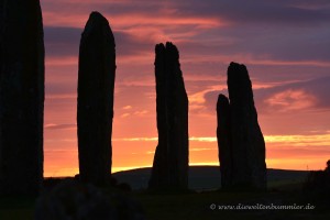 Ring of Brodgar bei Sonnenuntergang