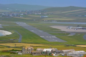 Landebahn auf Shetland