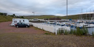 Wohnmobilstellplatz auf den Shetland Inseln