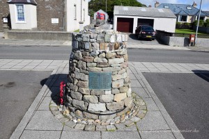 Denkmal für den Shetlandbus nach Norwegen