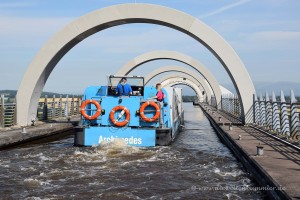 Boot im Falkirk Wheel