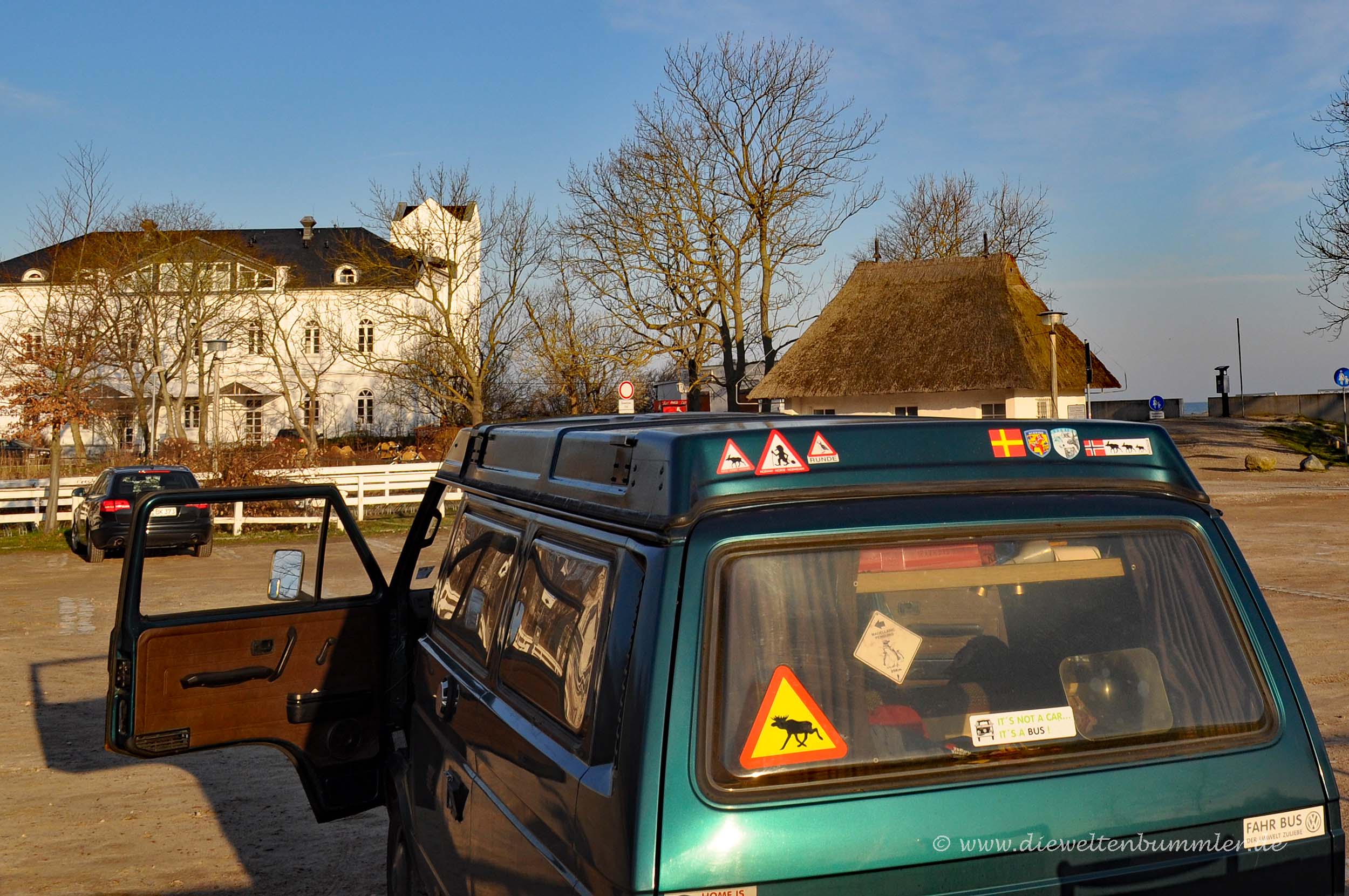 Aufkleber auf dem VW-Bus