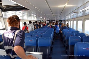 Im Inneren des Luftkissenboots