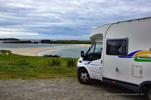 Wohnmobil auf den Shetland-Inseln