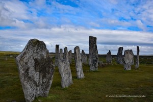 In Kreuzform stehen die Callanish-Stones
