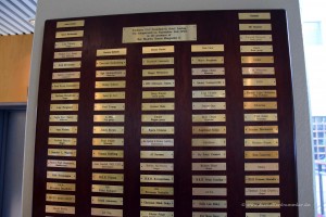 Tafel mit prominenten Hotelgästen