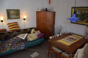 Schlafender Rentner im Jahr 1974