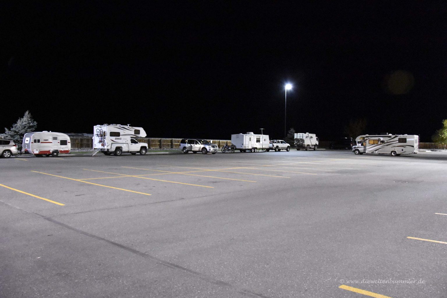 Übernachtung auf dem Walmart-Parkplatz