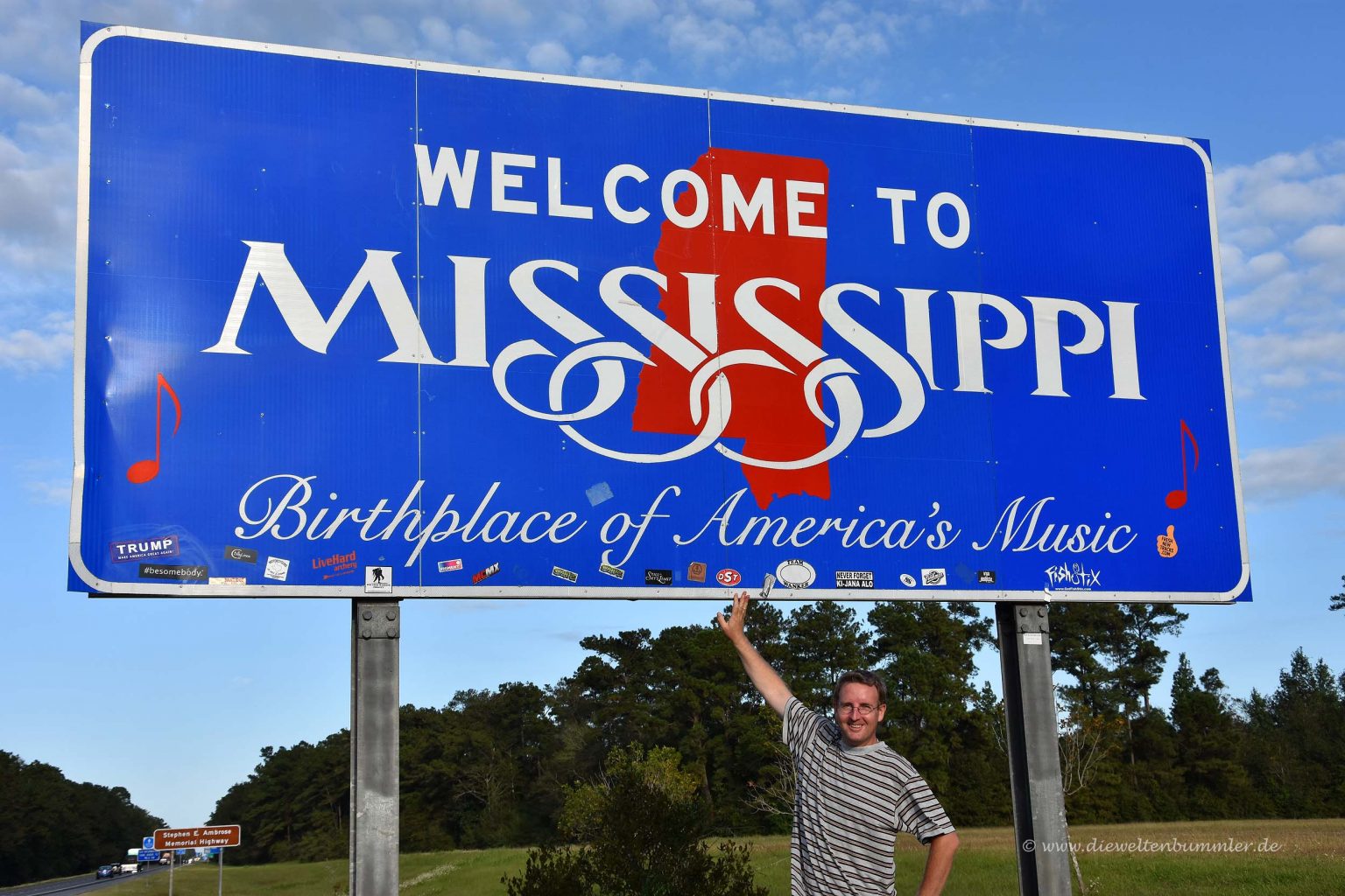 Willkommensschild von Mississippi