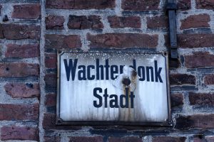 Altes Ortsschild von Wachtendonk