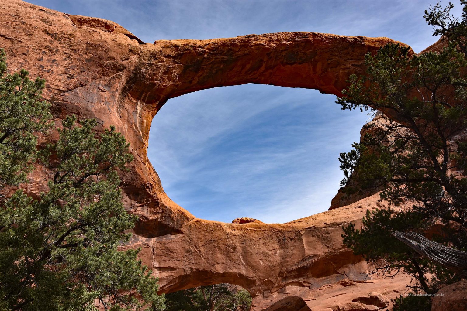 Double O Arch von Westen aus