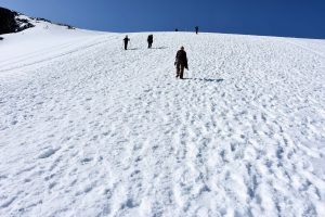 Die letzten Höhenmeter vor dem Gipfel