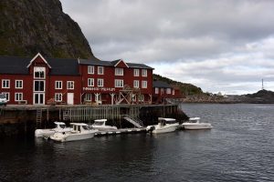 Holzhäuser in A auf den Lofoten