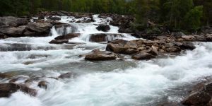 Flusslandschaft im Saltfjell