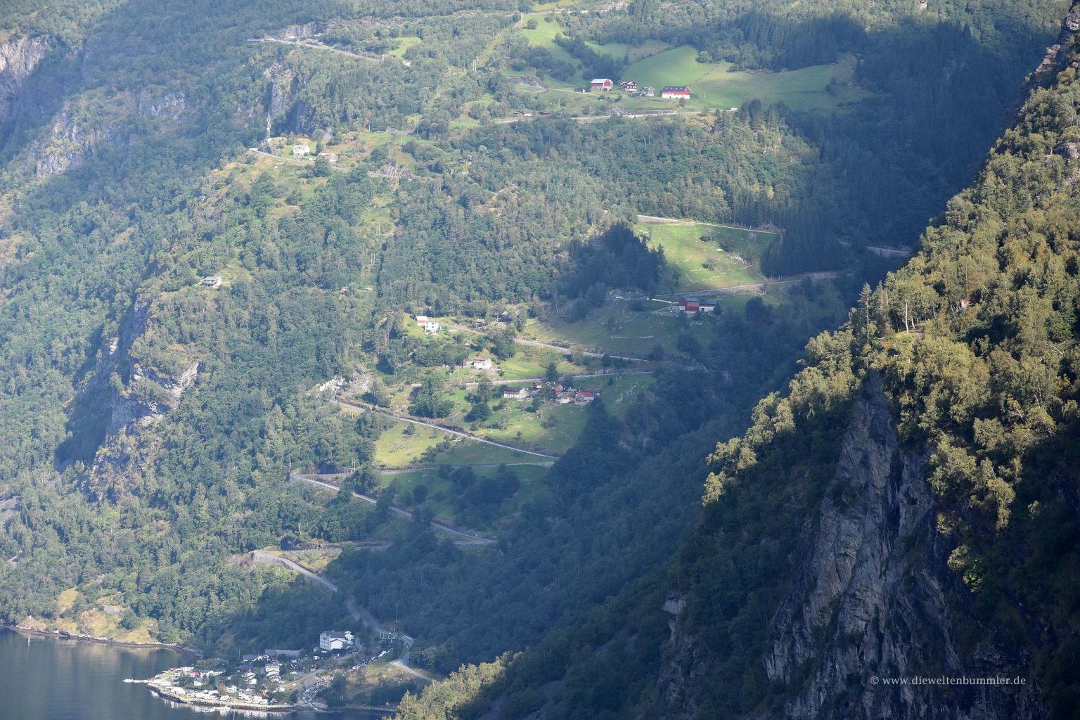Ausblick auf die Straße Ornesvingen
