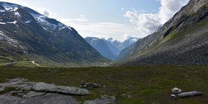 Abfahrt des Gamle Strynfjellvegen
