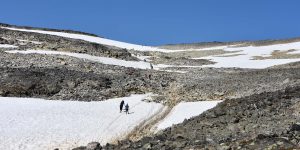 Es müssen Eisfelder durchquert werden