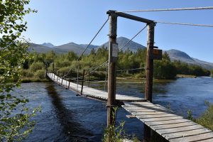 Hängebrücke für Wanderer