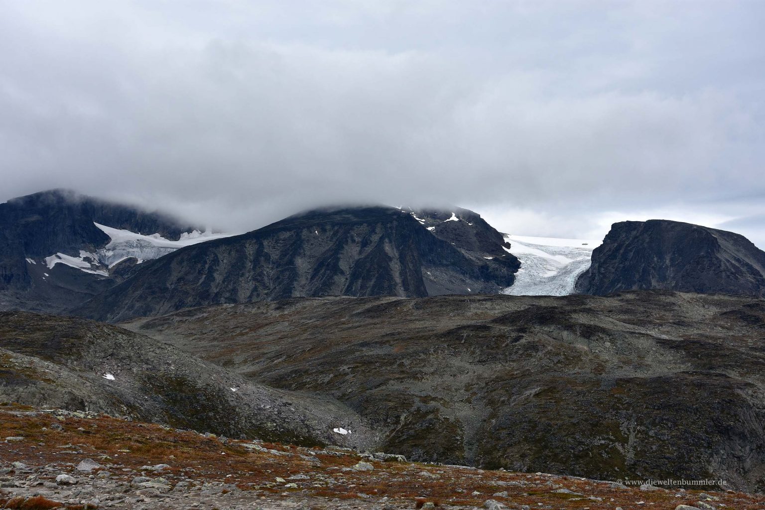 Gletscher bei der Besseggenwanderung