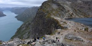 Blick zurück auf Bessvattnet und Gjendesee