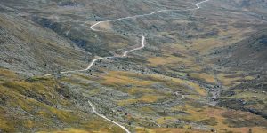 Straße im norwegischen Fjell