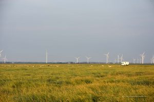 Wohnmobil an der Hamburger Hallig