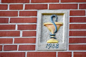 Äskulap um einen Kelch