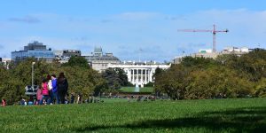 Blick vom Obelisken zum Weißen Haus