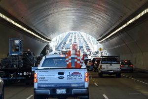 Fünfspurig durch den Tunnel