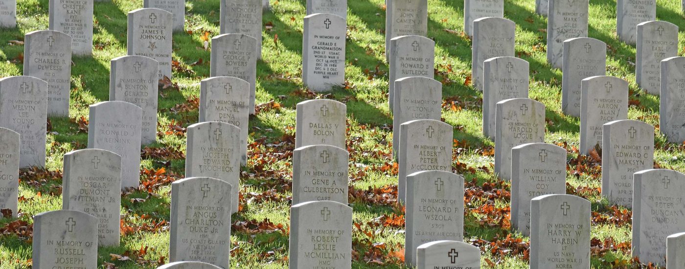 Grabsteine auf dem Friedhof in Arlington