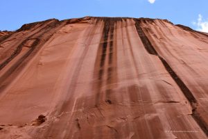 Sehr glatte Felswand