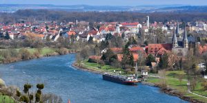Blick zum Kloster von Bad Wimpfen