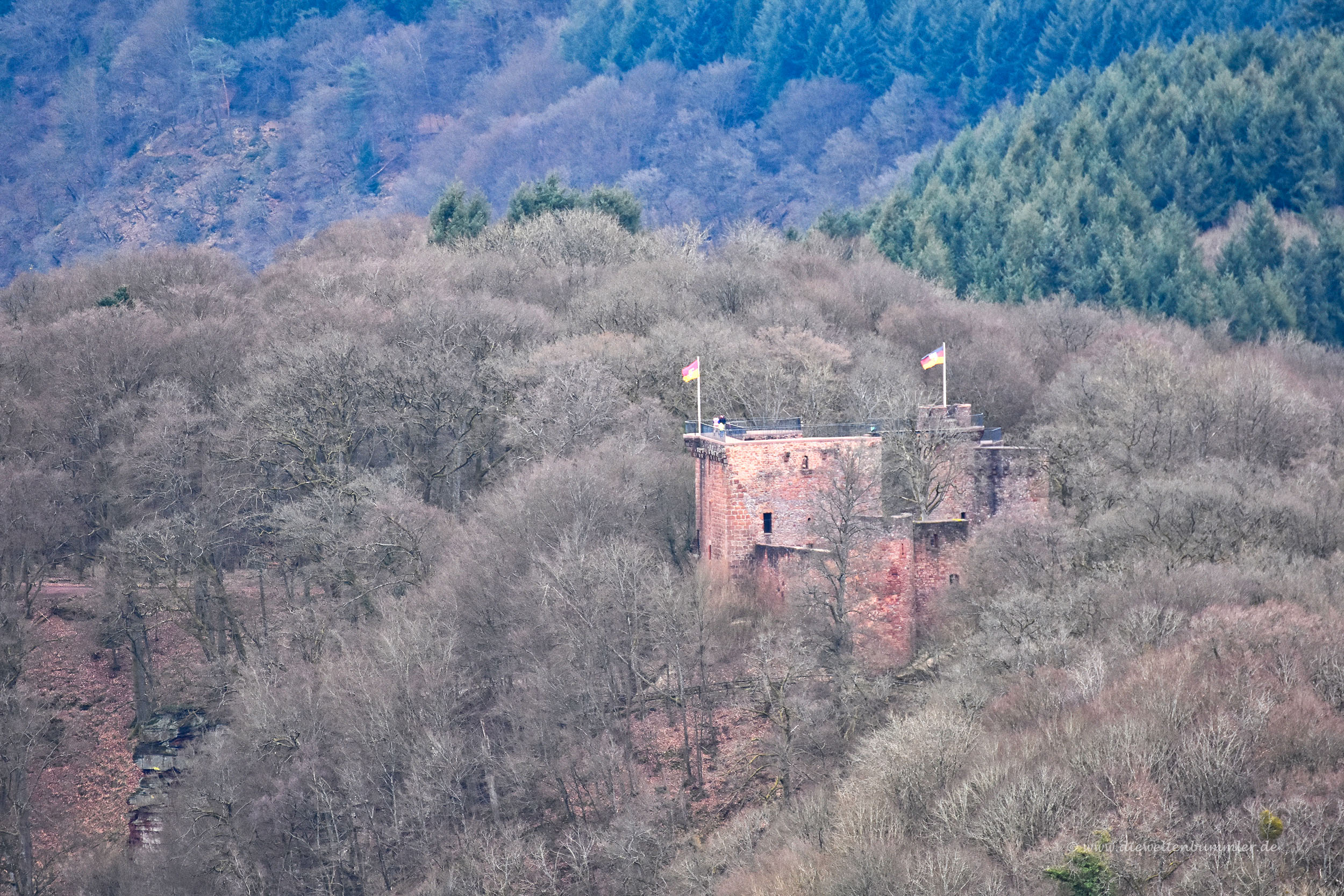 Die Burg Montclair sieht man gut