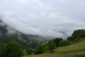 Tief hängende Wolken bei Tolmin