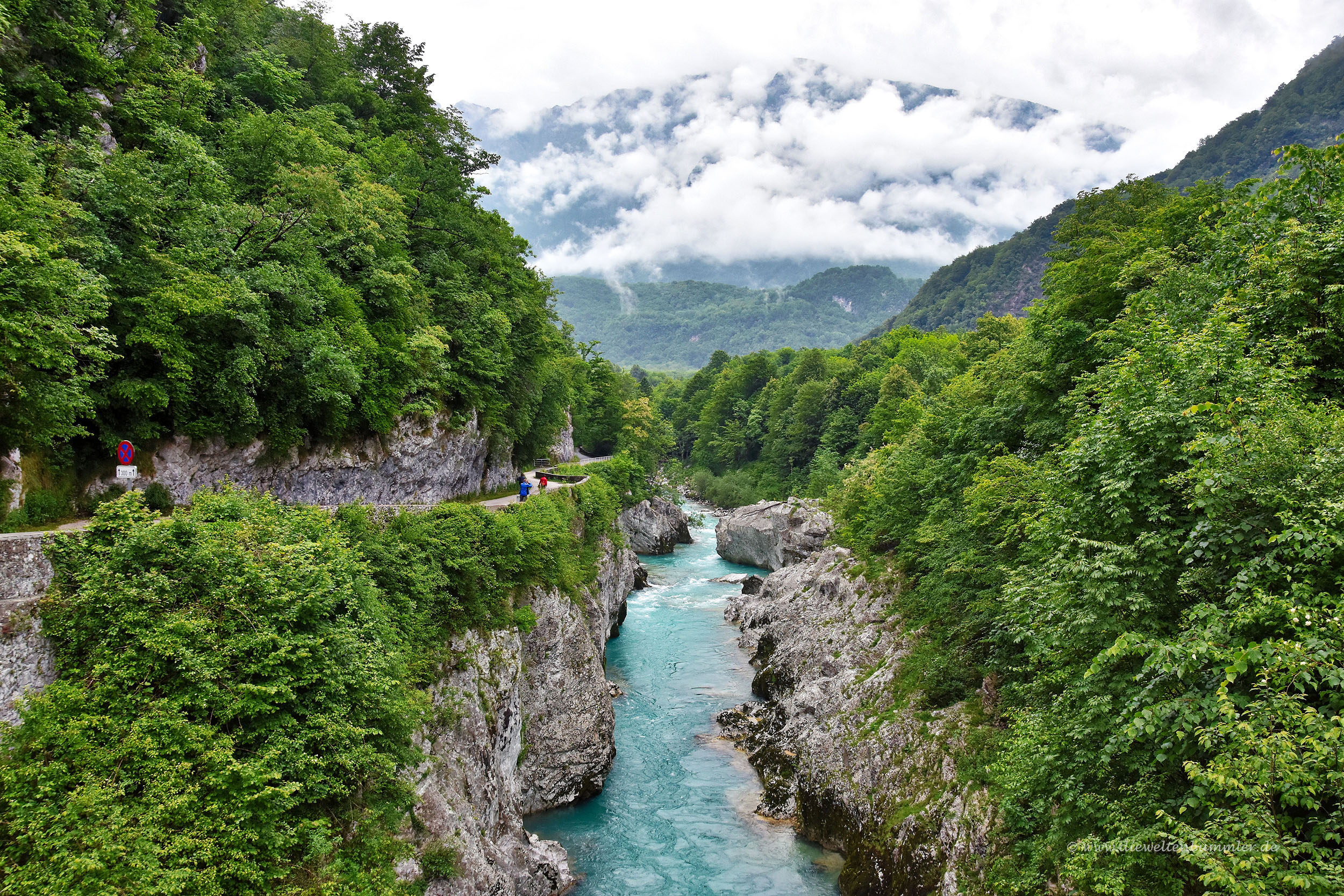 Der Isonzo bildet eine schöne Schlucht