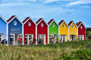 Bunte Häuser auf der Insel