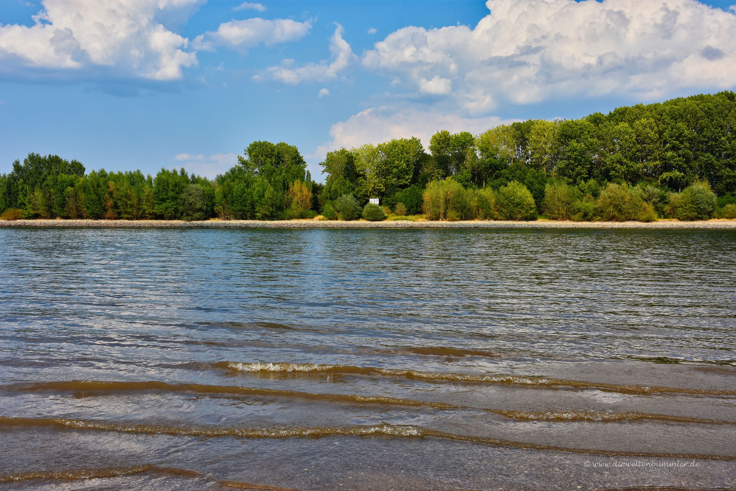 Konfluenzpunkt im Rhein Die Weltenbummler