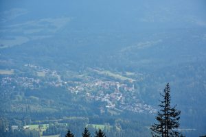 Blick bis Bayerisch Eisenstein und Tschechien