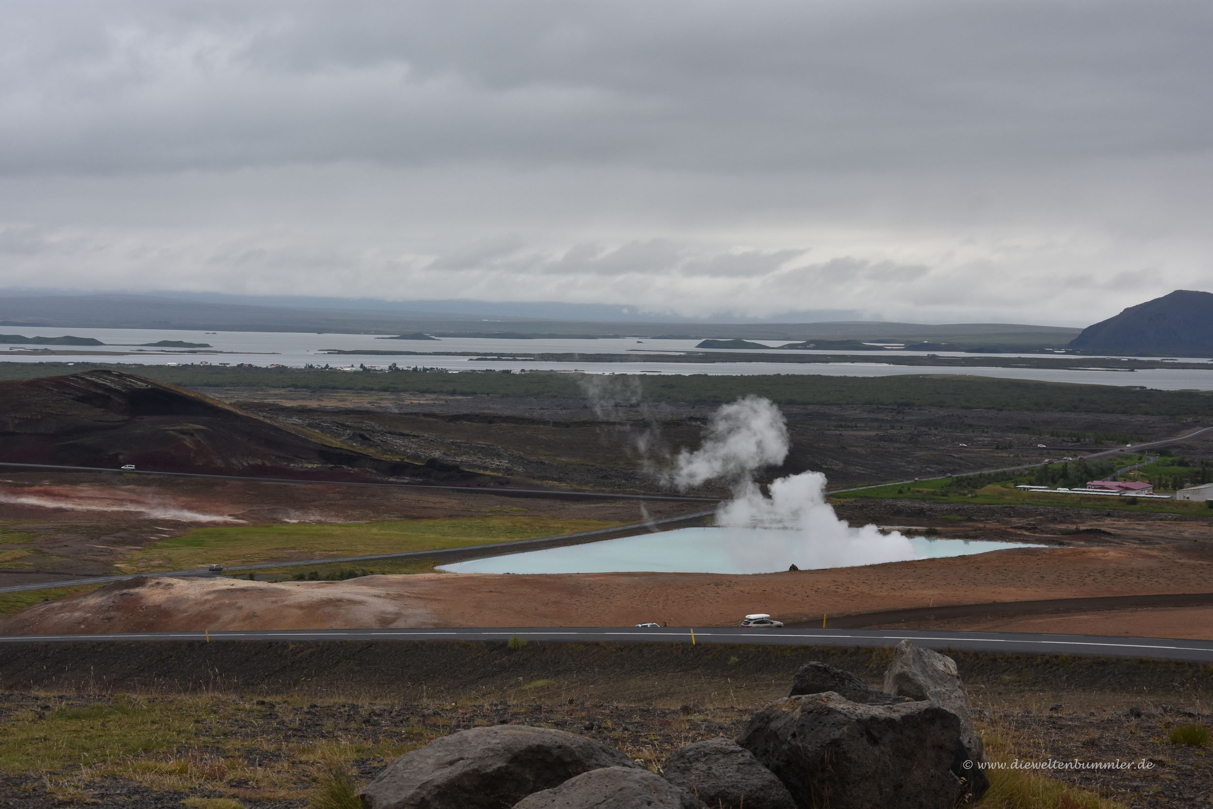 Dampf über Island
