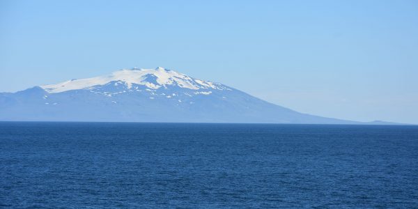 Der Vulkan Snæfellsjökull nähert sich