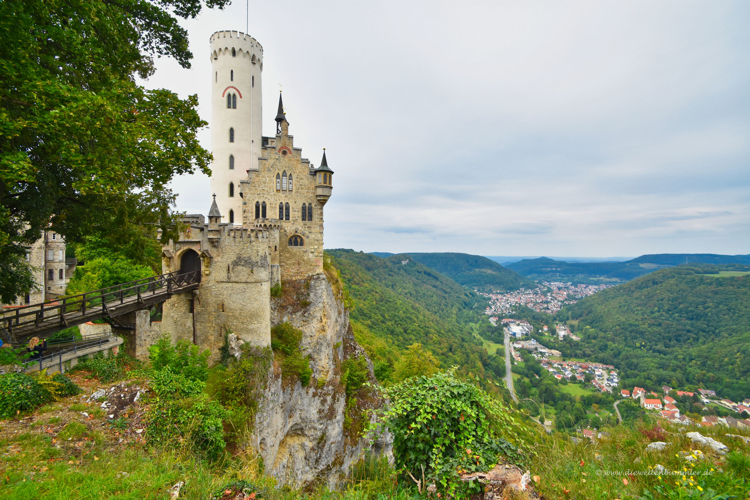 Blick auf Schloss Lichtenstein