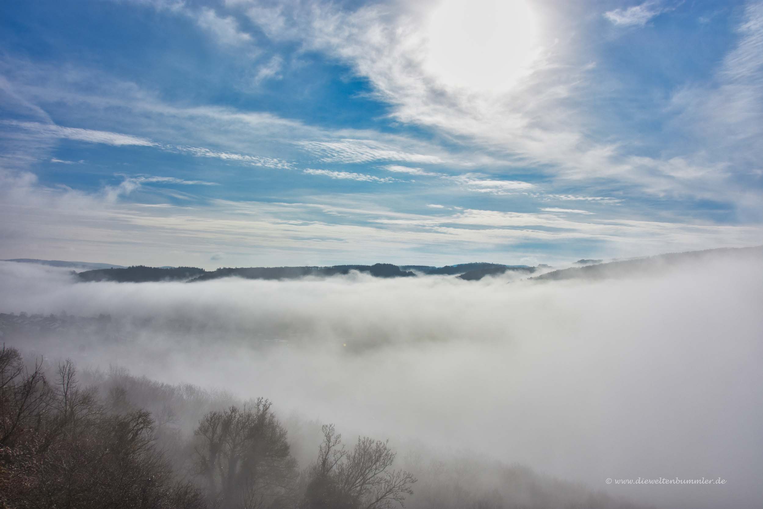 Nebel über dem Nahe-Tal