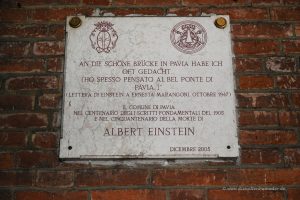 Erinnerung an Albert Einstein in Pavia