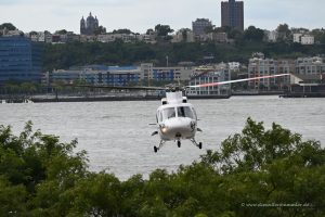 Helikopterlandung am Hudson River