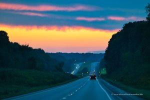 Abendstimmung auf der Interstate