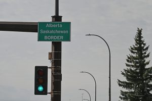 Grenze nach Alberta