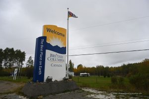 Grenze zu British Columbia